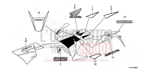 MARK/STRIPE (CBR250RD/RAD-3F,3RU,4E,5ED) CBR250RAD de 2013